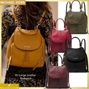MICHAEL KORS LEATHER BACKPACK